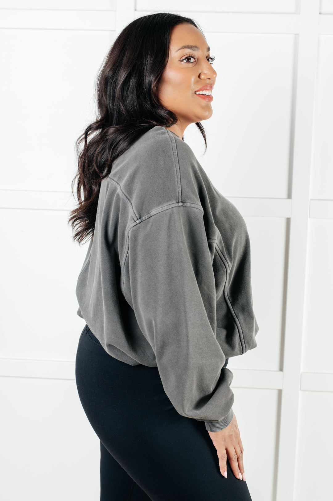 Zenana Beyond the Basics Pullover in Ash Black