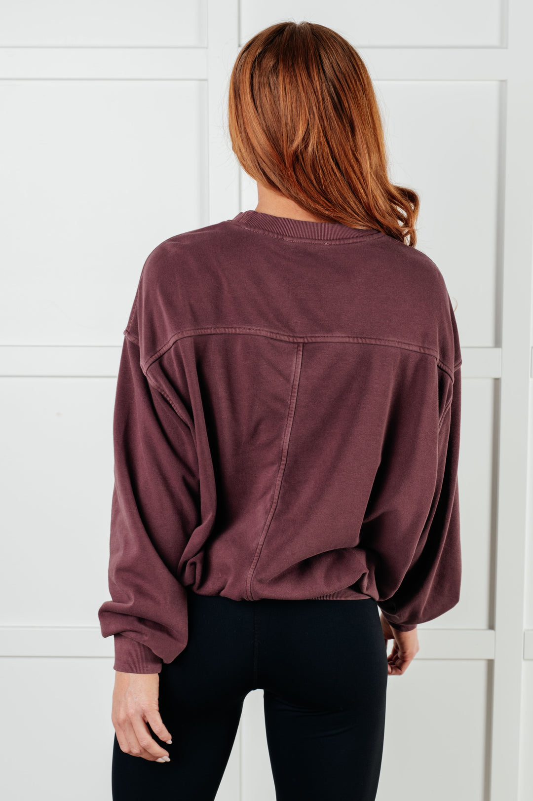 Zenana Beyond the Basics Pullover in Eggplant