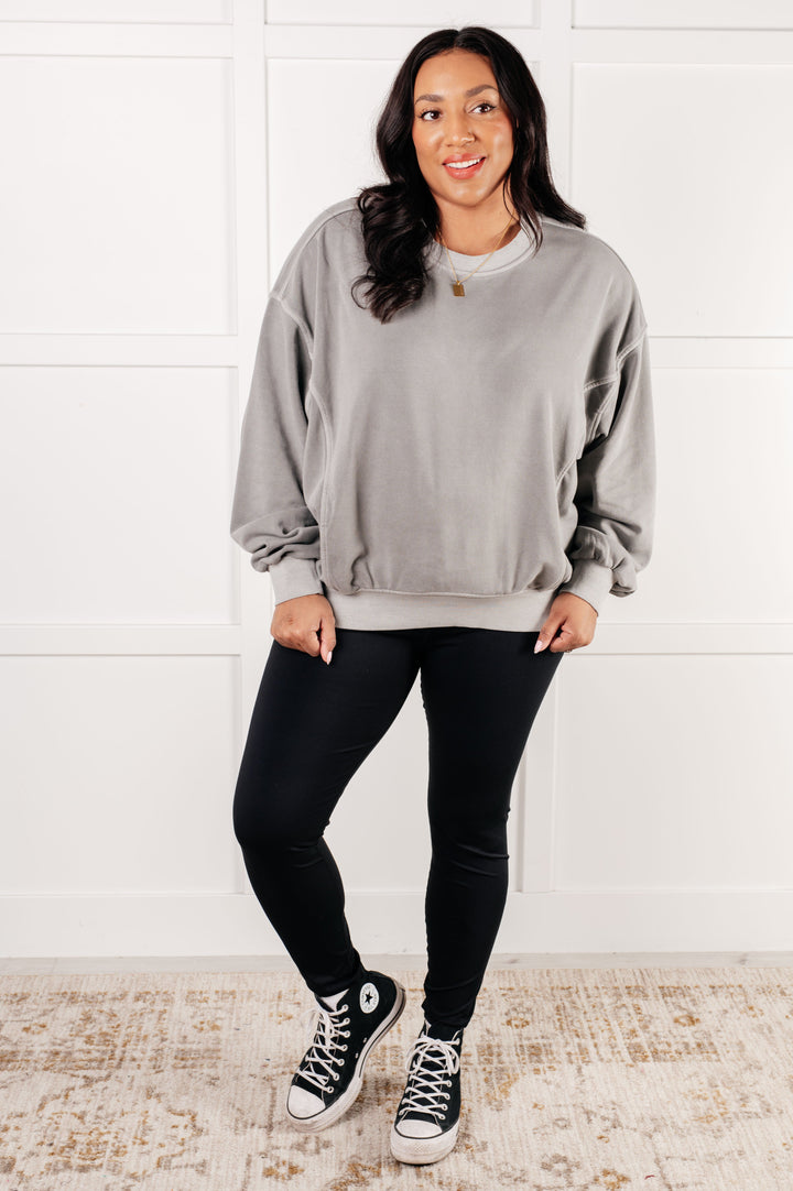 Zenana Beyond the Basics Pullover in Sleet