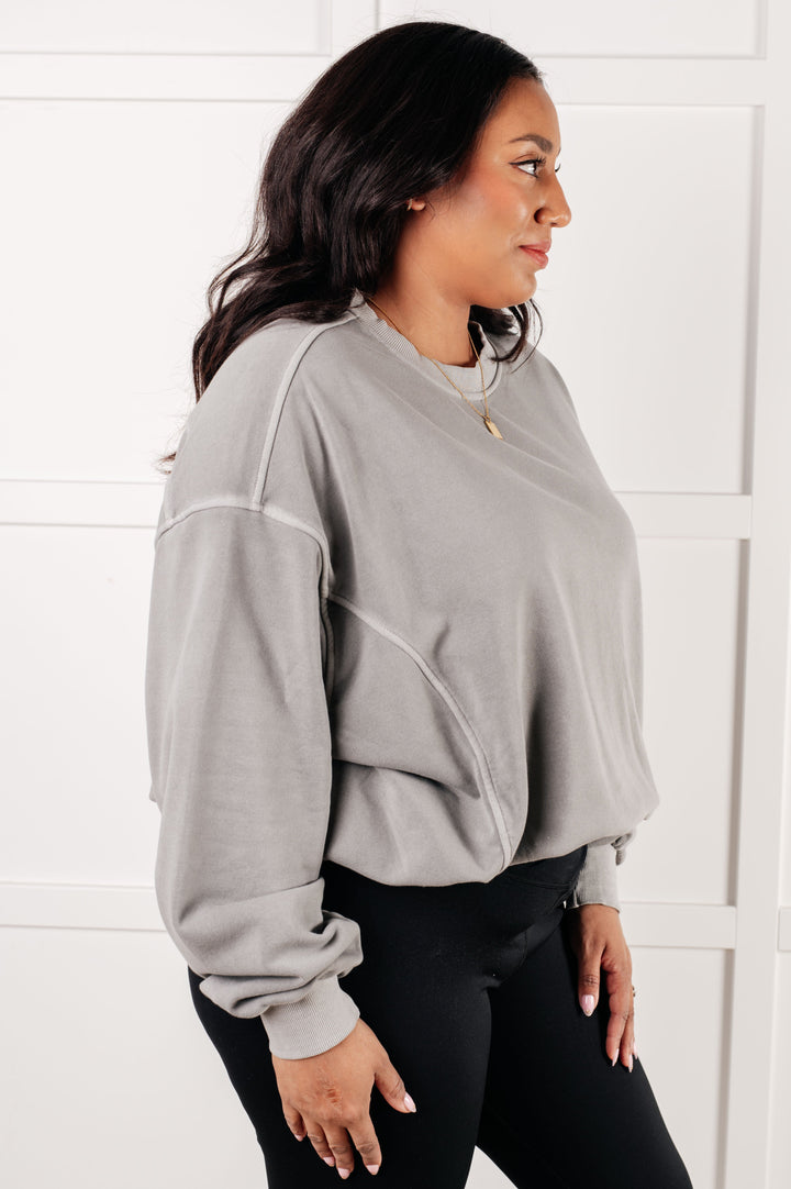 Zenana Beyond the Basics Pullover in Sleet