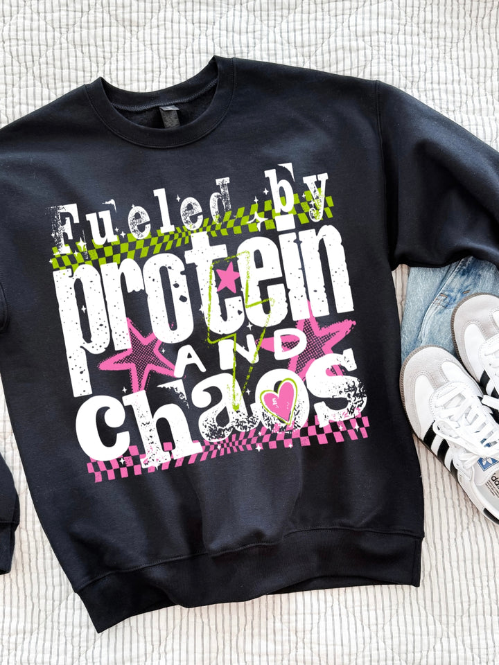 Retro Y2K Fueled by Graphic Crewneck Sweatshirt