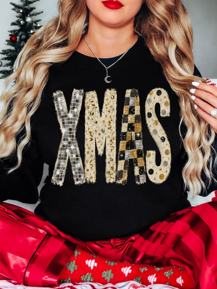 Christmas Sparkle Retro Graphic Crewneck Sweatshirt
