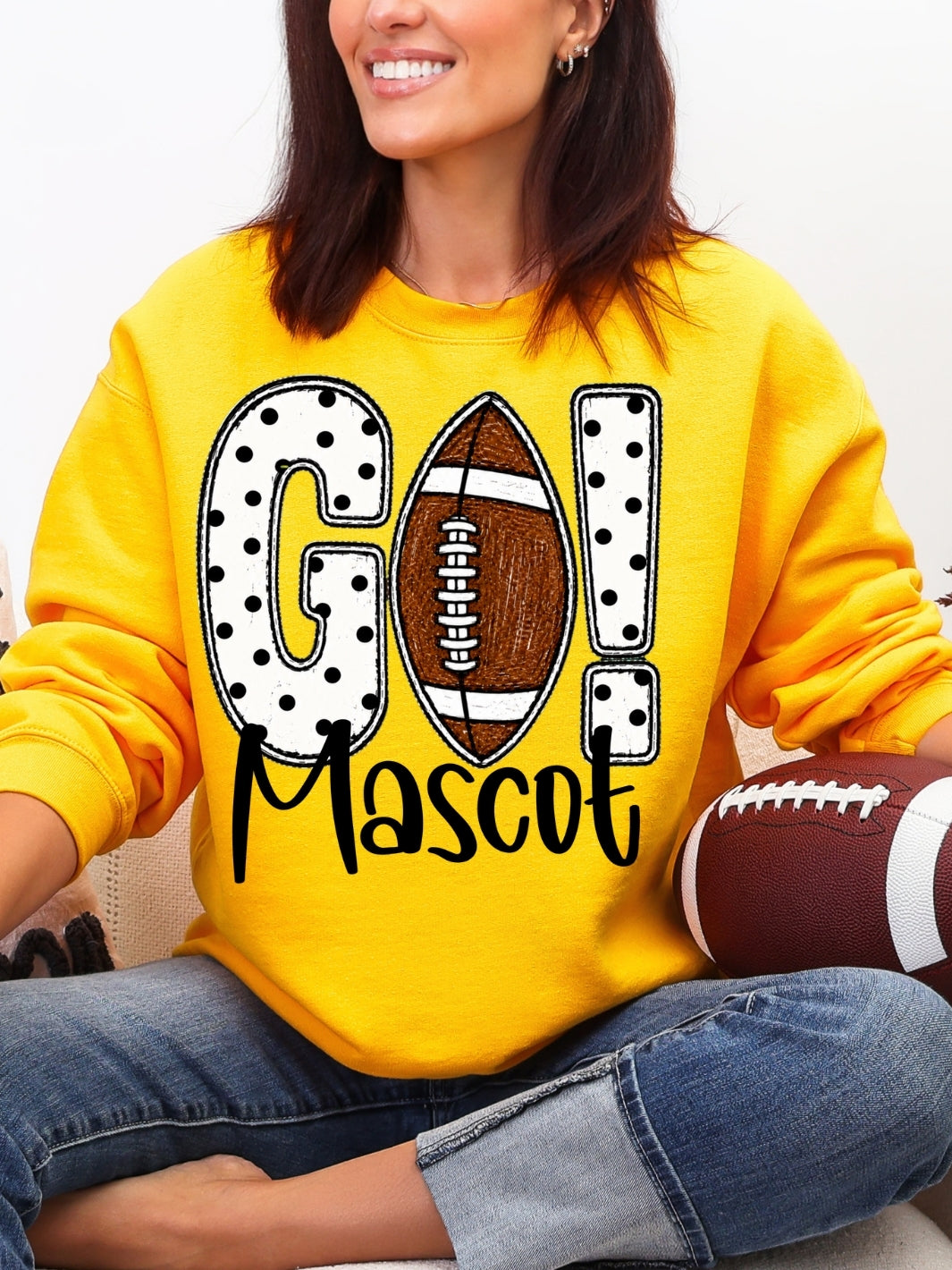 Custom Mascot Game Day Graphic Crewneck Sweatshirt