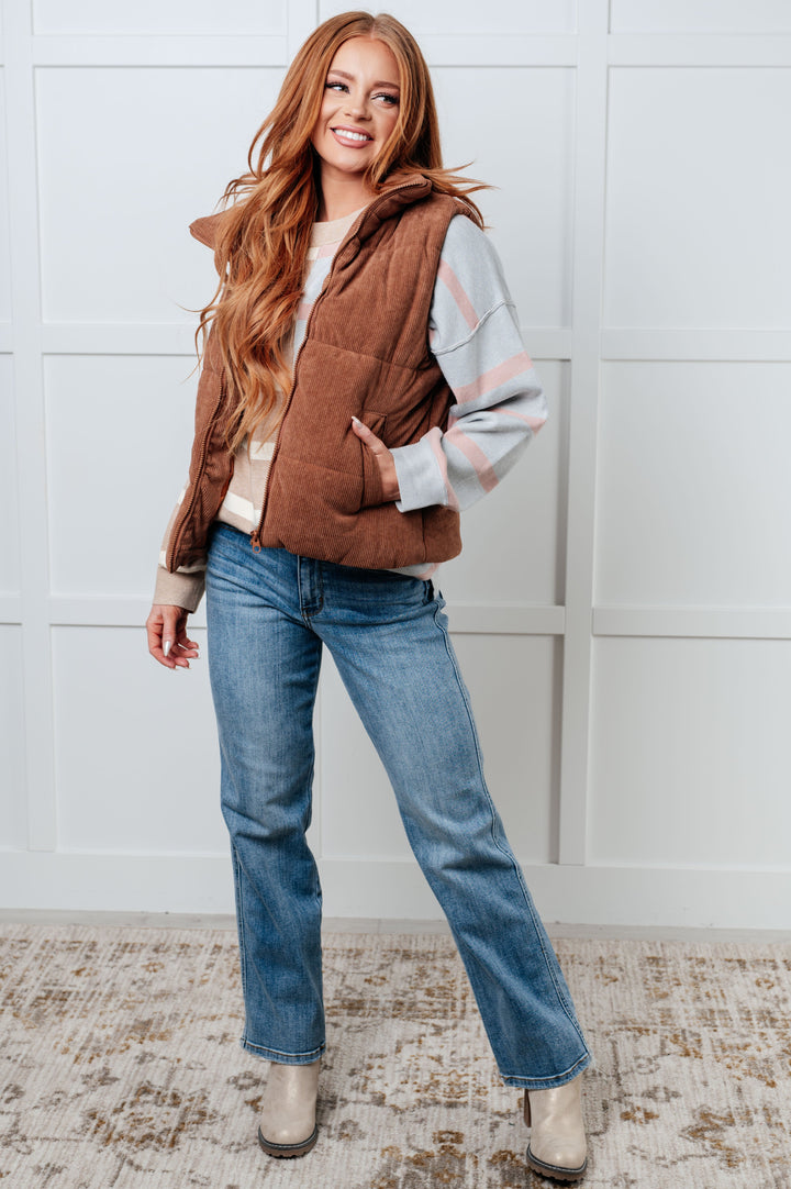 One Eleven North Exceptional Thought Striped Patchwork Sweater