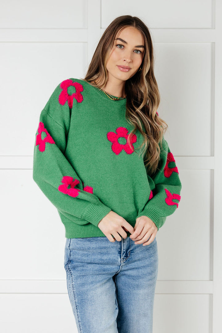 BiBi Follow Your Heart Drop Shoulder Sweater