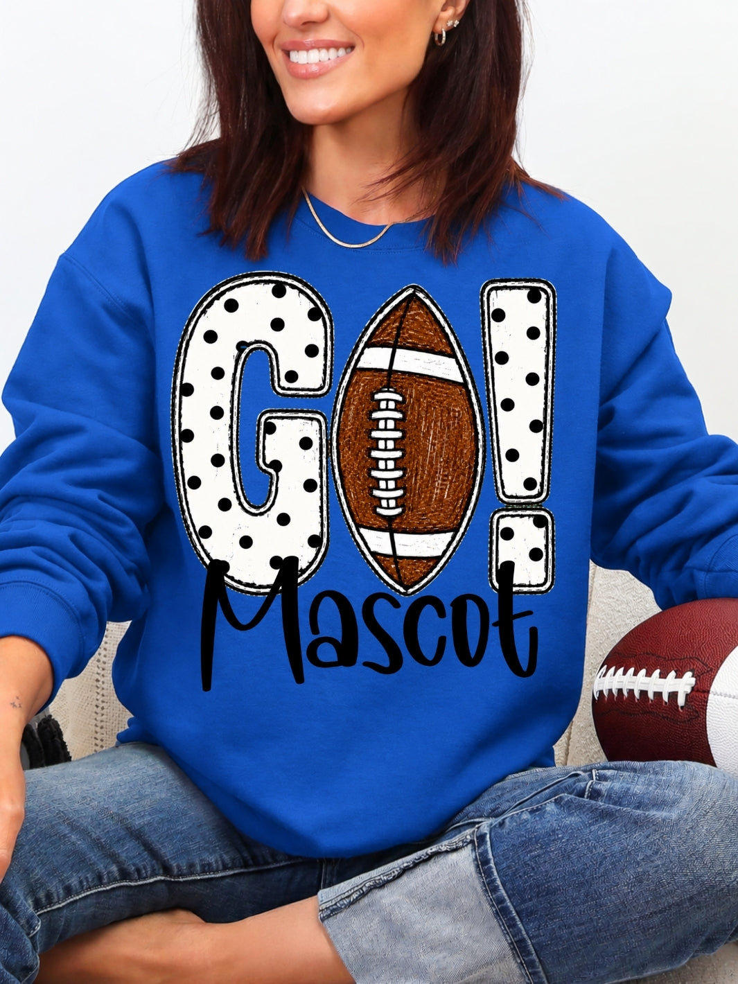 Custom Mascot Game Day Graphic Crewneck Sweatshirt