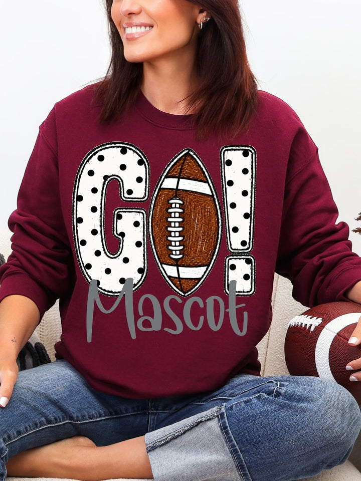 Custom Mascot Game Day Graphic Crewneck Sweatshirt
