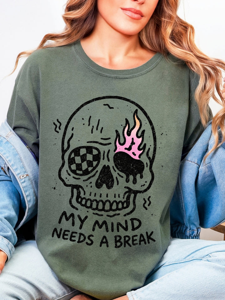 Retro My Mind Needs A Break Comfort Colors Graphic Tee