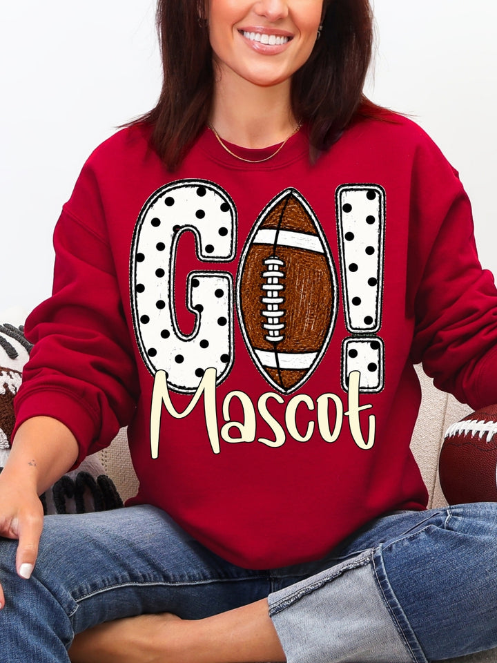 Custom Mascot Game Day Graphic Crewneck Sweatshirt