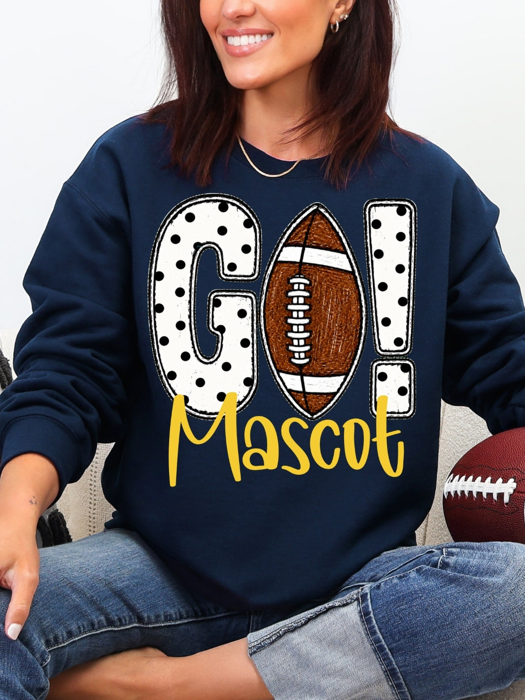 Custom Mascot Game Day Graphic Crewneck Sweatshirt