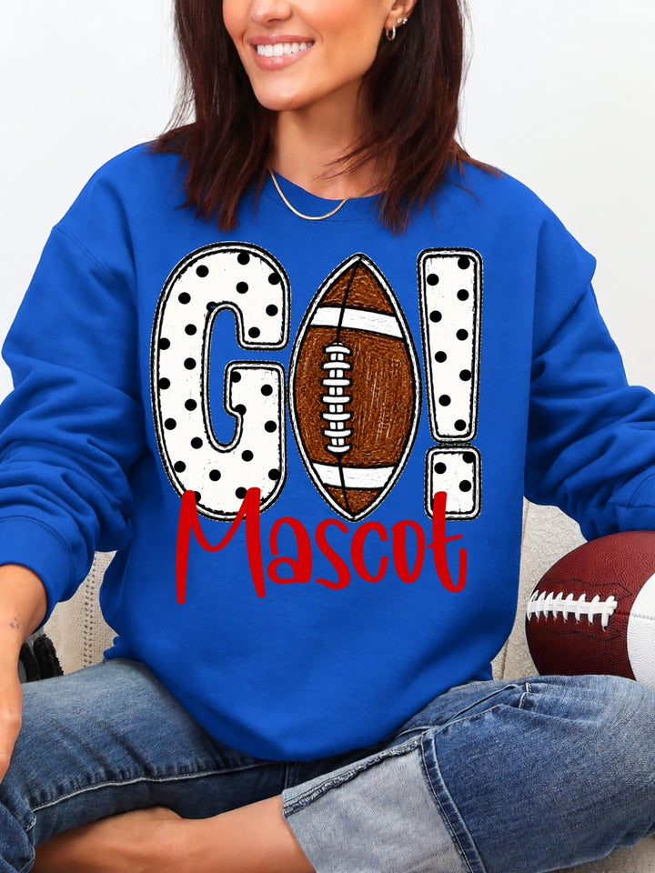 Custom Mascot Game Day Graphic Crewneck Sweatshirt