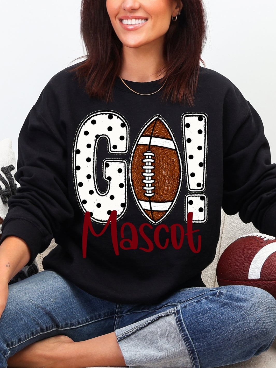 Custom Mascot Game Day Graphic Crewneck Sweatshirt