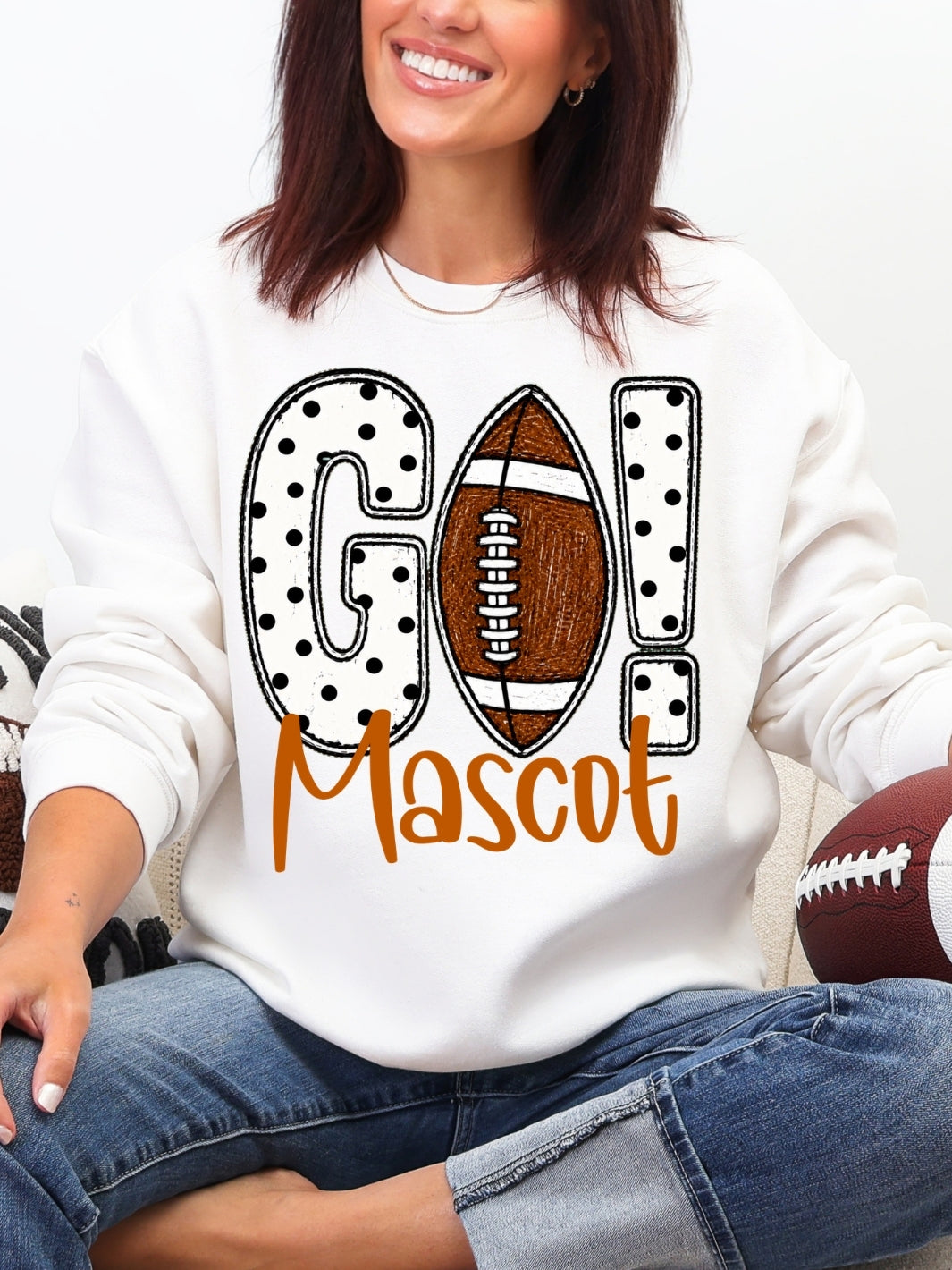 Custom Mascot Game Day Graphic Crewneck Sweatshirt