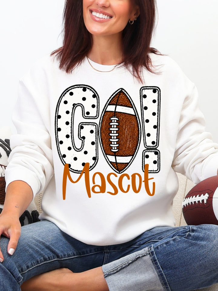 Custom Mascot Game Day Graphic Crewneck Sweatshirt