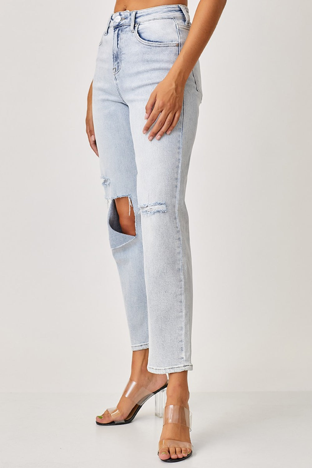 Premier High Rise Distressed Relaxed Jeans