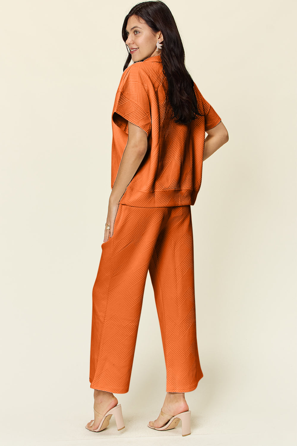 Lane Textured Trend Half Zip Top & Pants Set