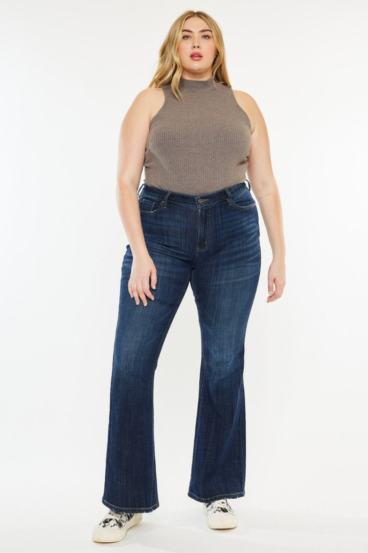 Kancan Hailey Mid Rise Flare Jeans