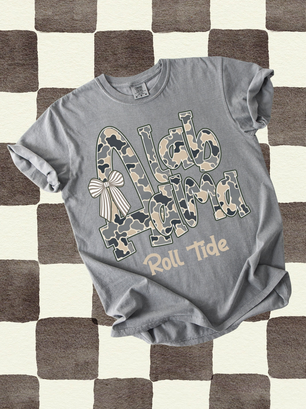 Alabama Retro Camo Game Day Graphic Comfort Colors Tee