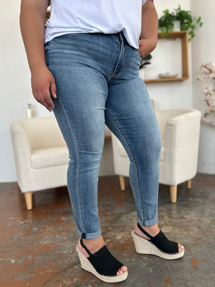 Judy Blue Lily Cuffed Hem Skinny Jeans