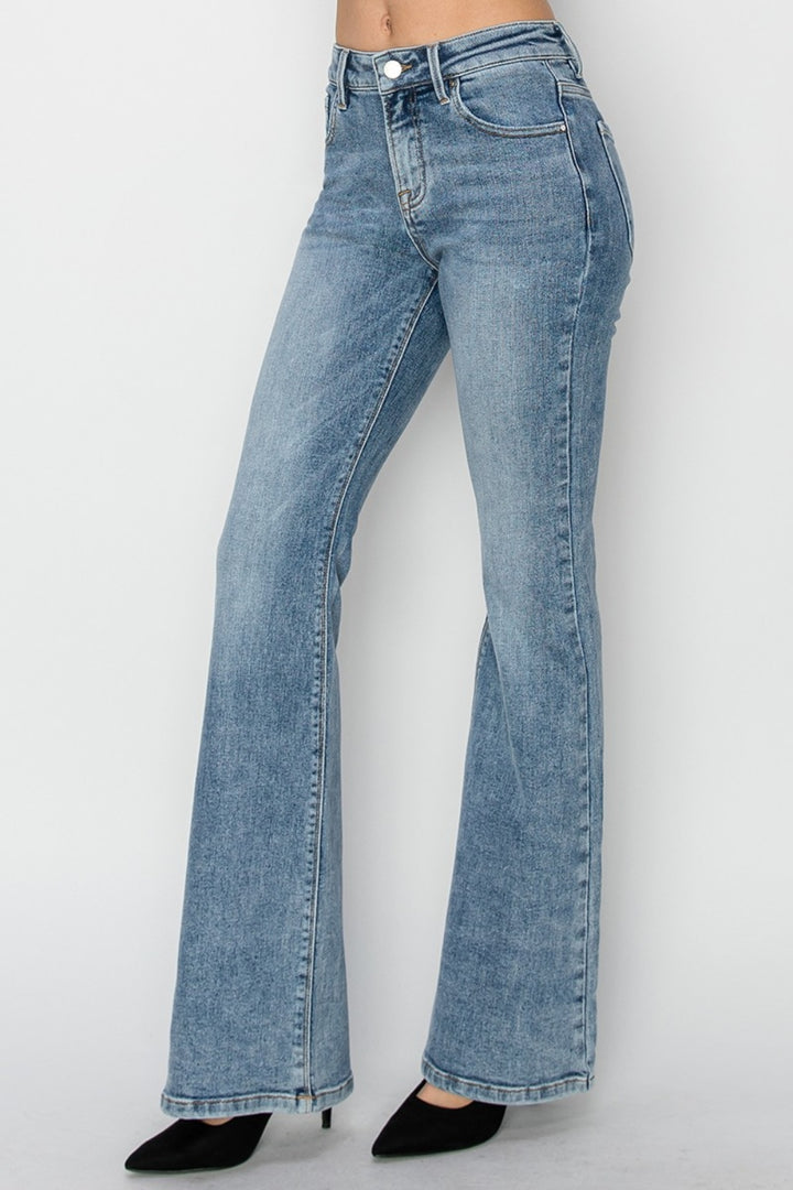 RISEN Belly Mid Rise Bootcut Jeans