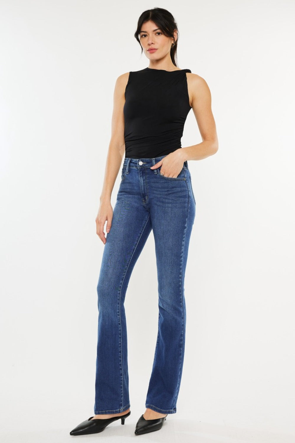 Kancan Laine High Rise Slim Bootcut Jeans