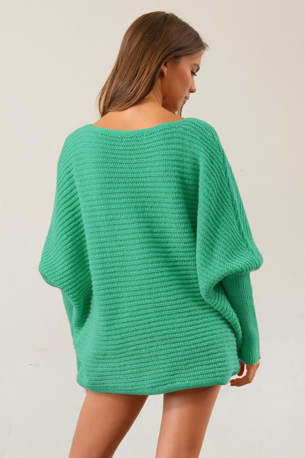 HYFVE Dolman Sleeve Oversized Sweater In Green