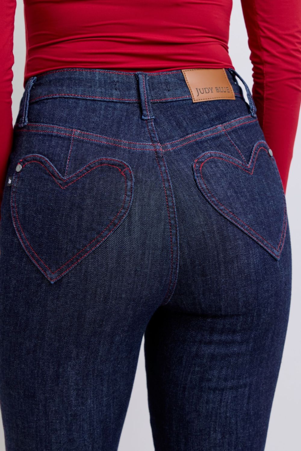 Judy Blue High Rise Heart Shaped Back Pockets Skinny Jeans