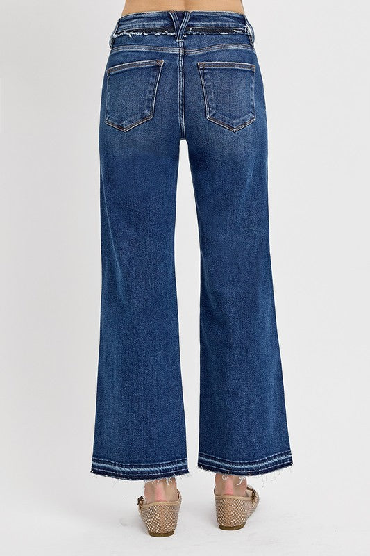 RISEN Tummy Control Bootcut Jeans In Dark Wash