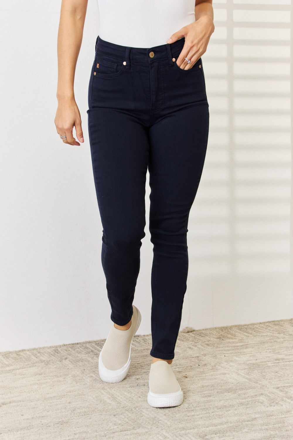 Judy Blue Tara Garment Dyed Tummy Control Skinny Jeans