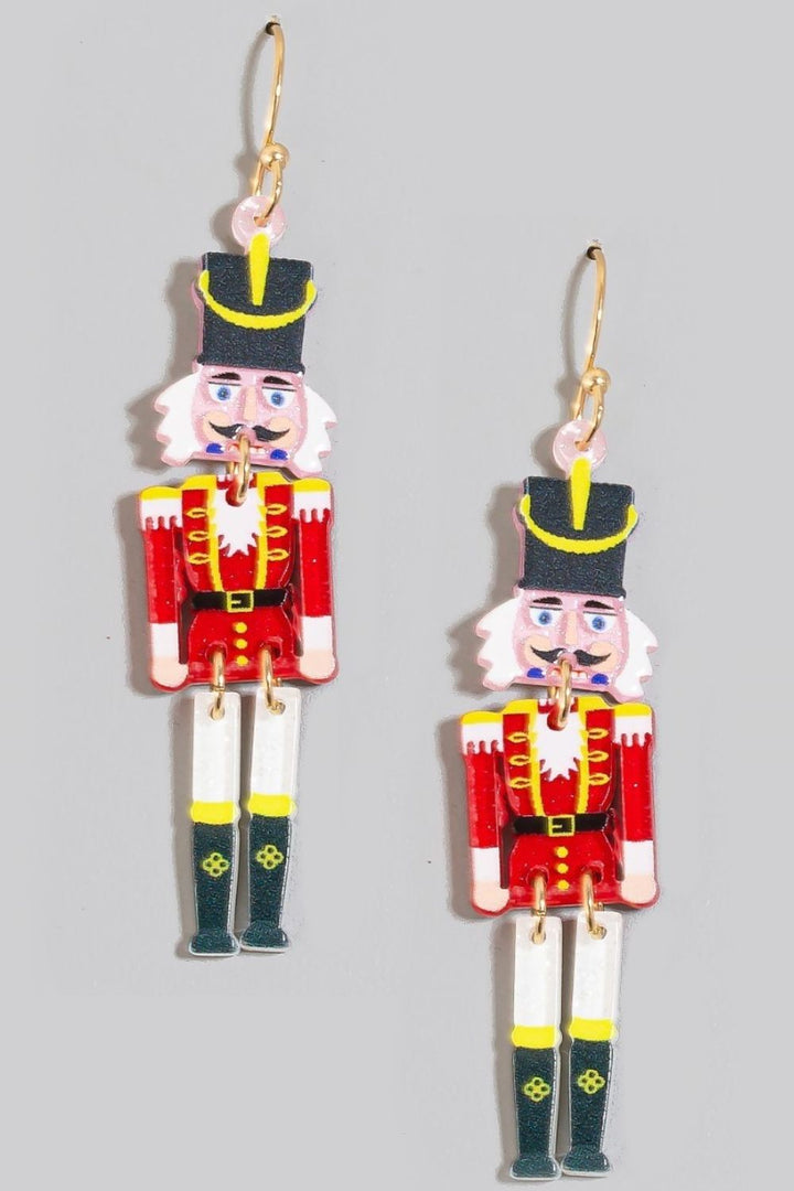 Acrylic Nutcracker Dangle Earrings