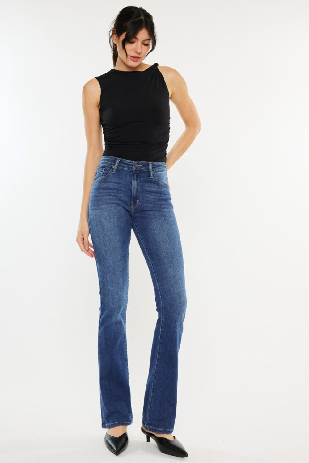 Kancan Laine High Rise Slim Bootcut Jeans