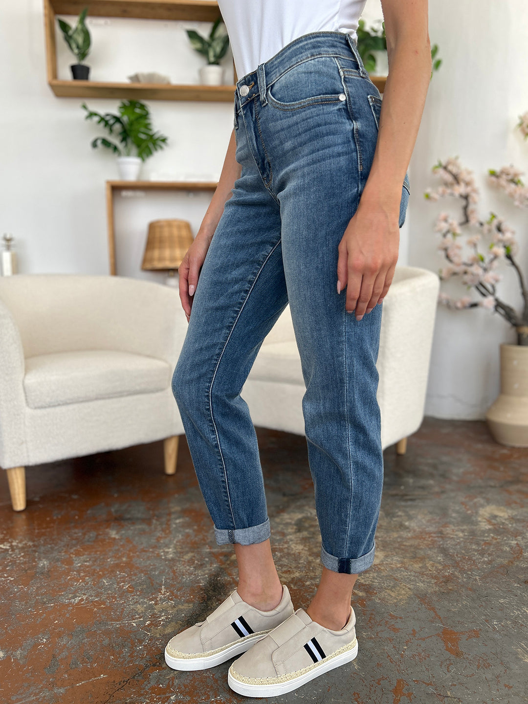 Judy Blue Lily Cuffed Hem Skinny Jeans