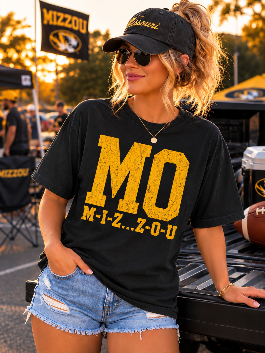 Missouri Tigers Retro Game Day Comfort Colors Graphic Tee