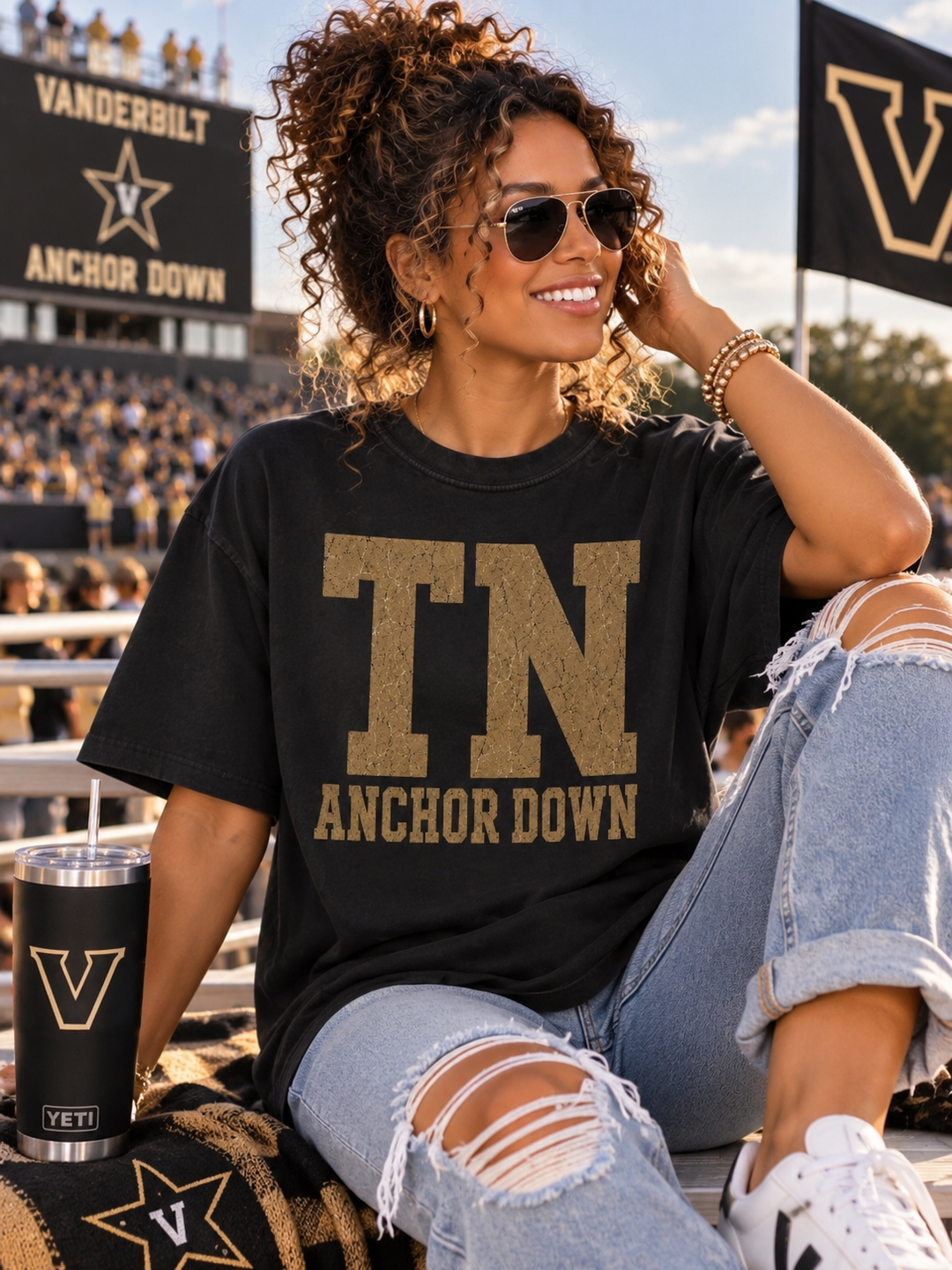 Vanderbilt Commodores Retro Game Day Comfort Colors Graphic Tee