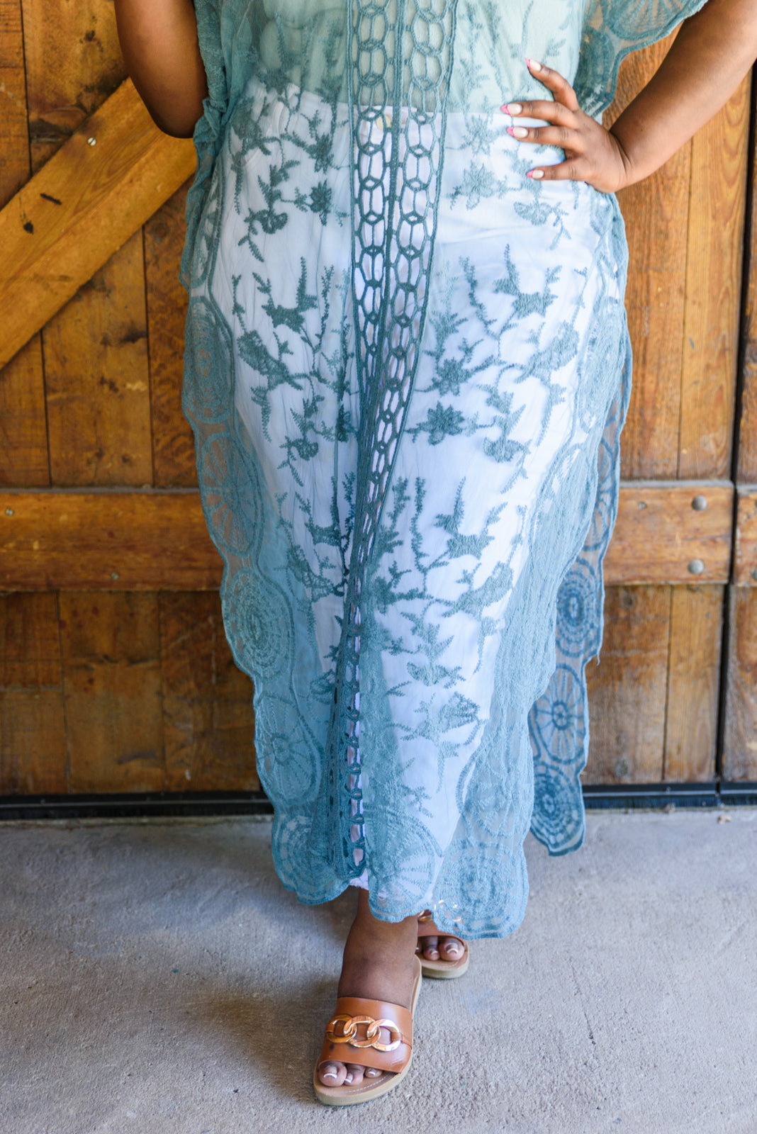 Admiring Athens Cover-Up In Teal