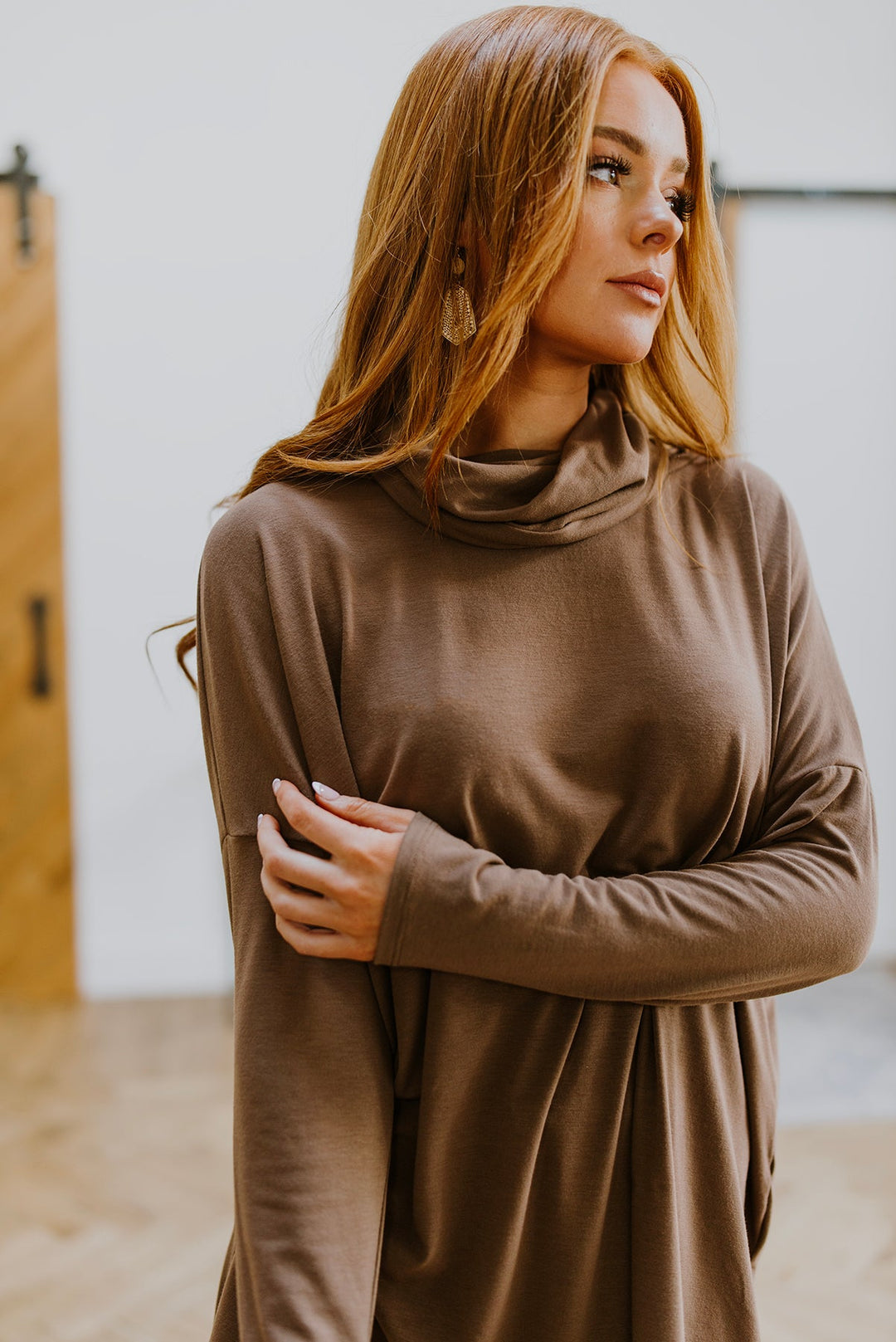 Comfort First Cowl Neck Hi-Low Long Sleeve - AddiBray