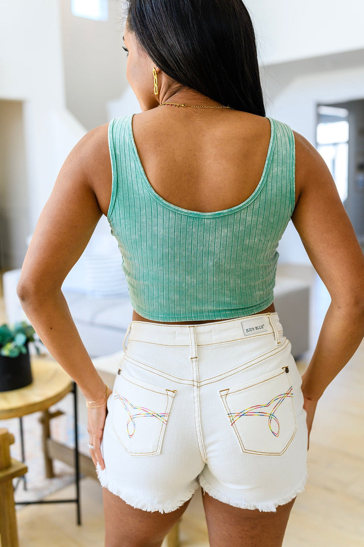 Get On My Level Cropped Cami in Mint - AddiBray