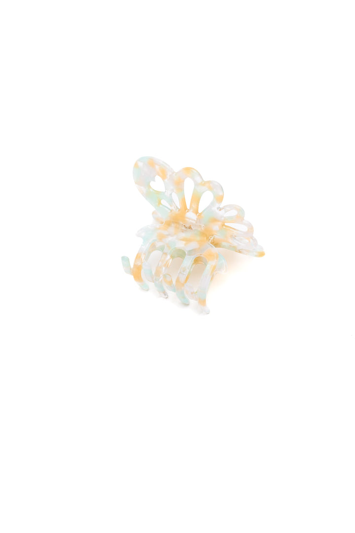 Ivory Butterfly Claw Clip