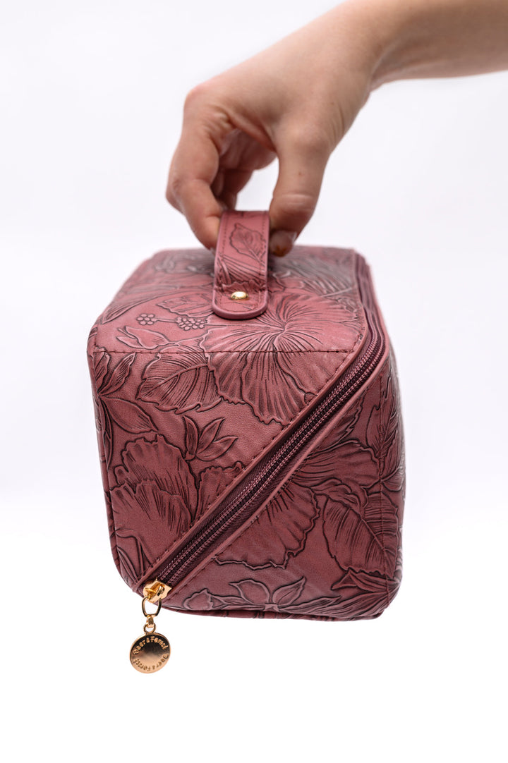 Life In Luxury Large Capacity Cosmetic Bag in Merlot