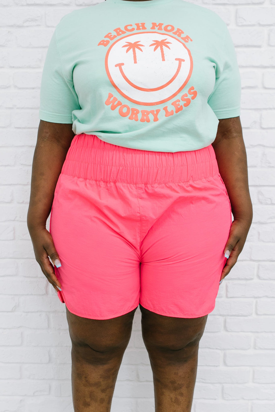 Potential Energy Shorts in Pink