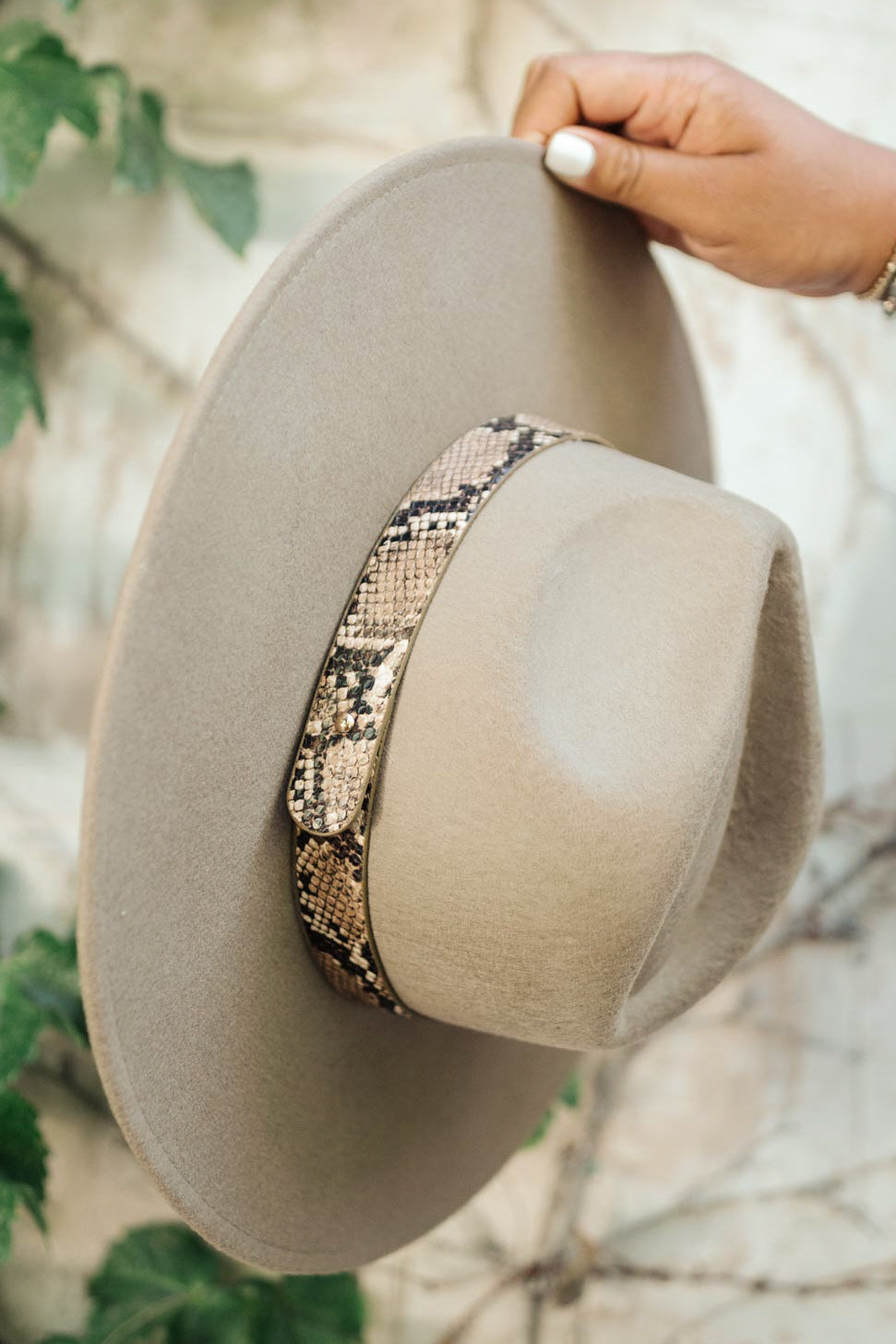 Panama Snakeskin Detail Hat