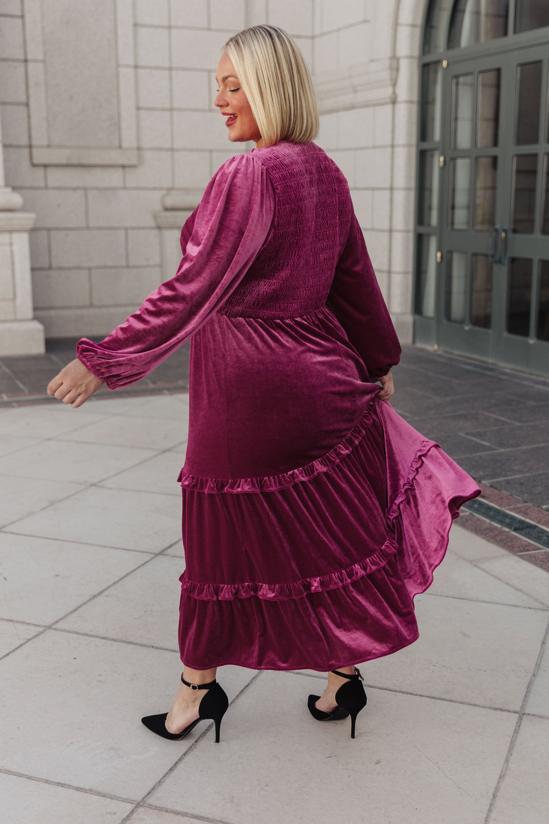 Velvet Flamenco Maxi Dress