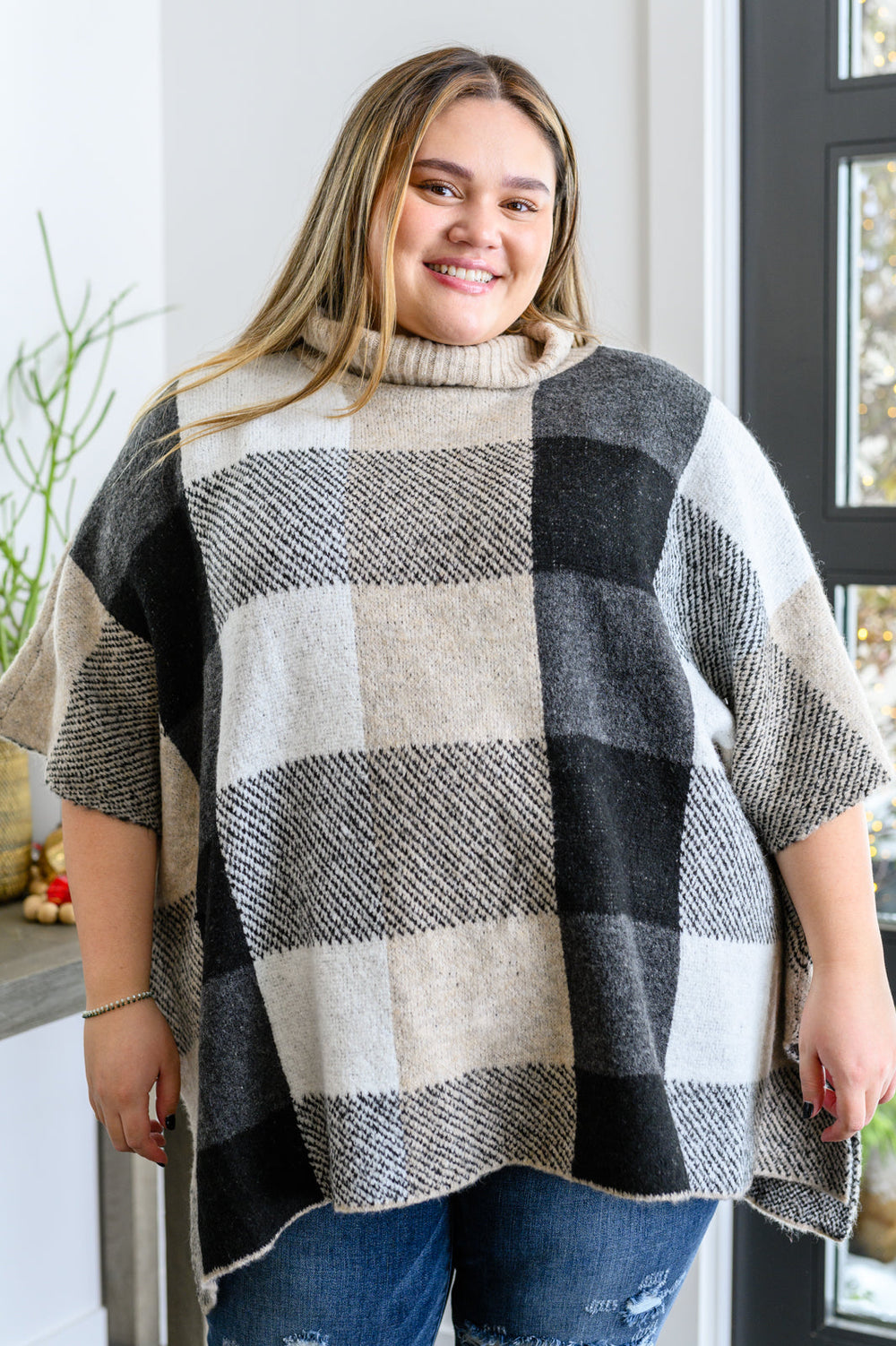 Your Next Favorite Roll Neck Sweater Poncho - AddiBray